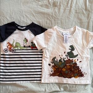 Tommy Bahama Kids Dinosaur Graphic Tees - Black, White, Green